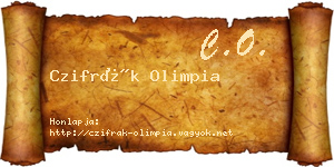 Czifrák Olimpia névjegykártya